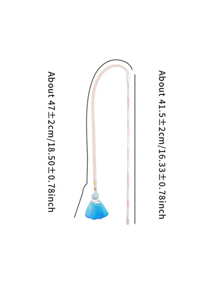 Cat Toy Colored Hose Cat-Teasing Stick with Built-In Bell External Laser Sequins Interactive Play Pet Supplies
