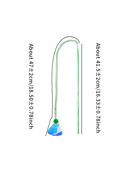 Cat Toy Colored Hose Cat-Teasing Stick with Built-In Bell External Laser Sequins Interactive Play Pet Supplies