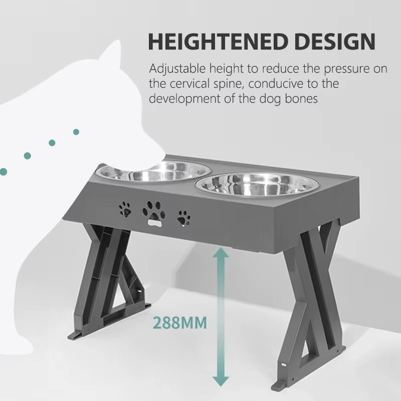 Cuencos Dobles Con Soporte Para Mascotas, Plato De Alimentación De Altura Ajustable Para Perros Medianos Y Grandes, Alimentadores De Agua Y Comida Elevada, Mesa Elevadora Para Gatos