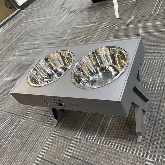 Cuencos Dobles Con Soporte Para Mascotas, Plato De Alimentación De Altura Ajustable Para Perros Medianos Y Grandes, Alimentadores De Agua Y Comida Elevada, Mesa Elevadora Para Gatos